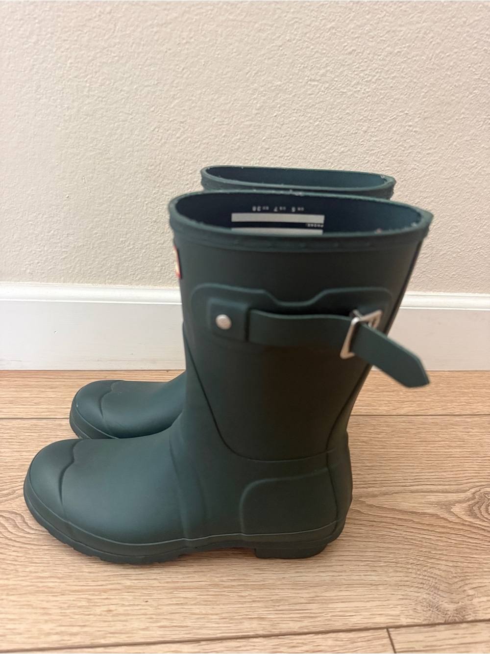 Hunter Green Womens Waterproof Rain Boots - Picture 2 of 6